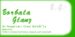 borbala glanz business card